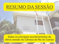 RESUMO DA OITAVA SESSÃO ORDINÁRIA, REALIZADA NO DIA 04 DE ABRIL DE 2022.