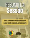 RESUMO DA QUADRAGÉSIMA SESSÃO ORDINÁRIA   