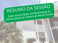RESUMO DA QUARTA SESSÃO ORDINÁRIA